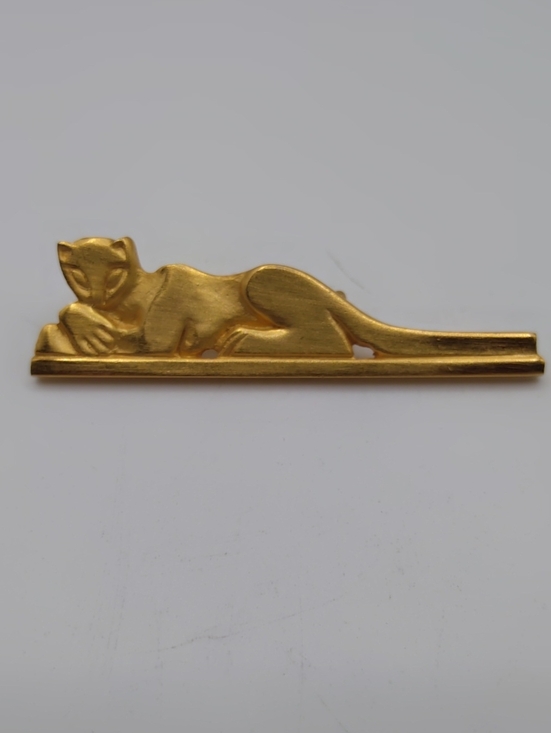 St Louis Art Museum Jewelry - SLAM 22k Finished Cat Brooch